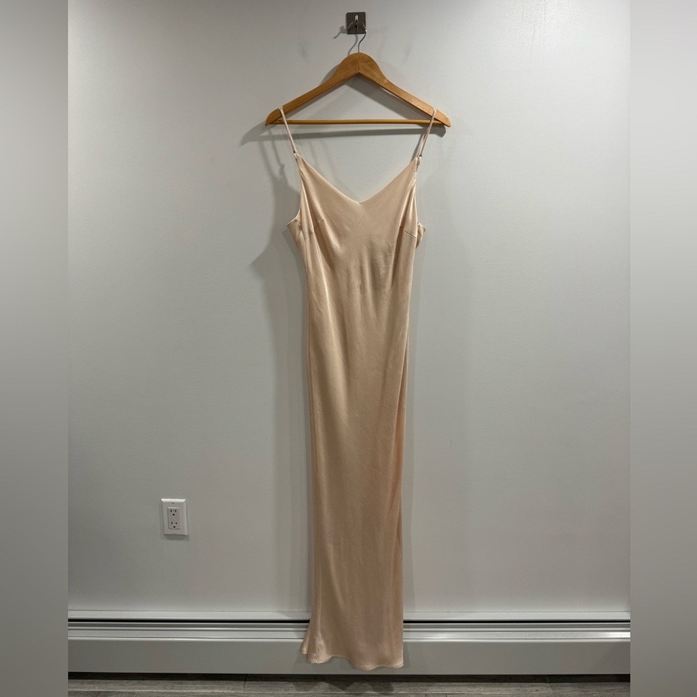 Sophie Rue Women Satin Maxi Dress Size Large